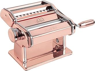 Atlas Pasta Machine, Made in Italy, Black, Includes Pasta Cutter, Hand Crank, and Instructions 150mm Copper 625104-8320CP