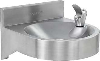 Alpine Wall Mounted Drinking Fountain, Commercial Water Fountain, Indoor & Outdoor Drinking Fountain Hydration Station, Drinking Water Fountain for School, Courts & More (Stainless Steel)