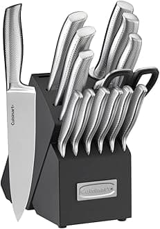 CUISINART C77SS-15PG 15pc German Stainless Steel Hollow Handle Cutlery Block Set