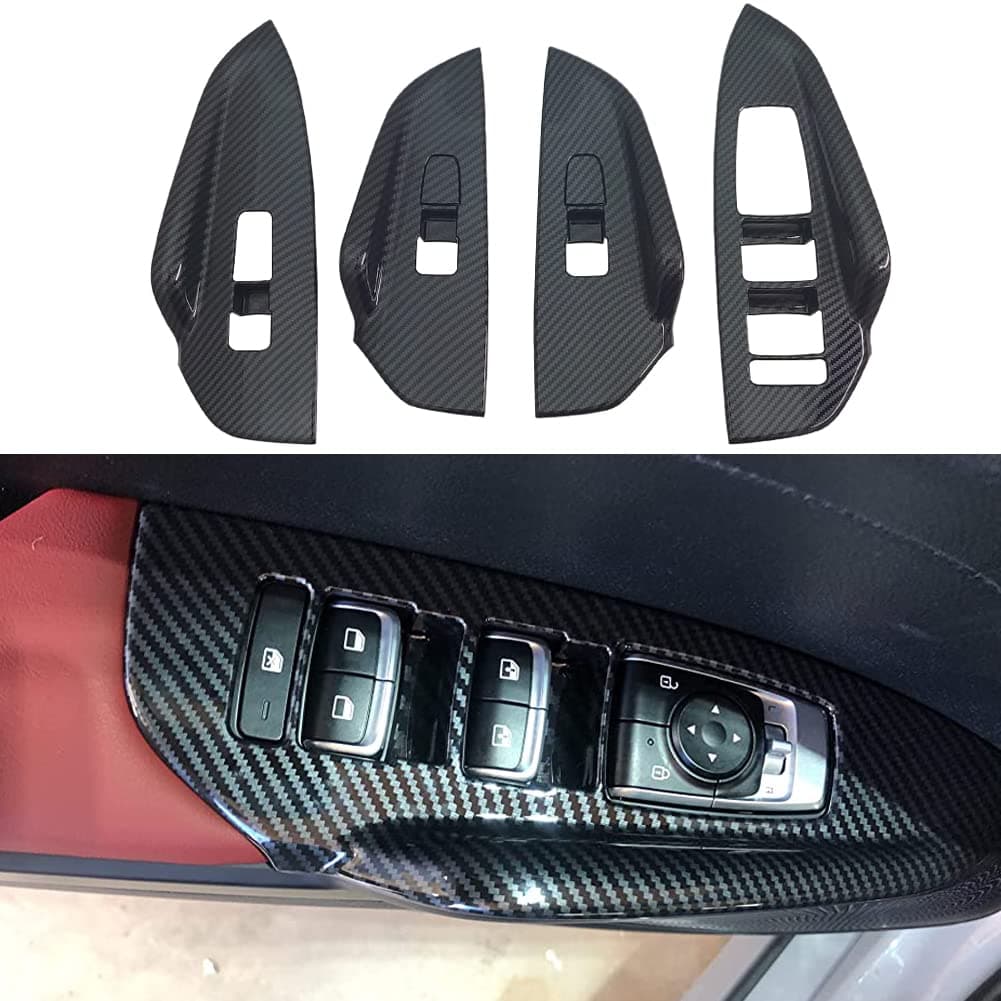 Interior Door Window Switch Panel Cover Door Lock Control Button Trim for Kia K5 Accessories 2020 2021 2022 2023 2024 2025 North American Version