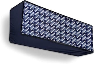 Da Anushi Split Ac Cover Indoor Unit For 2 Ton Capacity Ac, All Weather Polyester Cover / Attractive Digital Prints / Dustproof / Water Resistant Ac Cover (Blue Houndstooth)