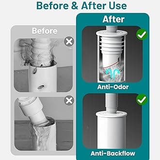 COLDDD Washing Machine Drain Hose Seal, Anti-Odor Floor Drain Plug Sewer Pipe Seal Ring Sealing Cover, Washing Machine Sealing Plug (2, M(40-45)), Gray