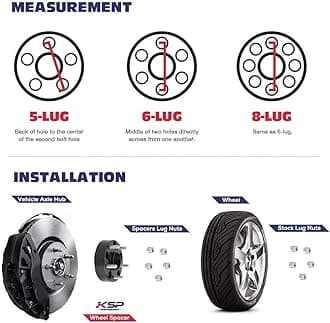KSP 20mm 5x114.3 Hubcentric Wheel Spacers Fit TC XB, ES300 350, GS300 350 430,IS250 300 350,LS400 430 460,RC300 350, Camry Highlander Tacoma(4 pcs 60.1 bore 12X1.5mm)