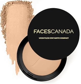 FACES CANADA Weightless Matte Finish Compact Powder - Beige 03 | 9 g | Non Oily Matte Look | Evens Out Complexion | Hides Imperfections | Blends Effortlessly | Pressed Powder For All Skin Types