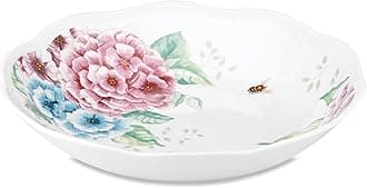 Lenox Papillon Meadow Hortensia Plate Pasta Bowl White