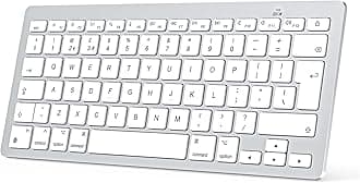 OMOTON Bluetooth Keyboard for Mac, Wireless keyboard for Apple MacBook Pro/Air, iMac, iMac Pro, Mac Mini, Mac Pro, QWERTY UK Layout, Silver
