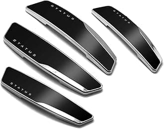 4 Pcs Status High Glossy Slim Door Edge Guards Bumper Protector Trim Guard Sticker Molding Black Color for Motors Auto Vehicle