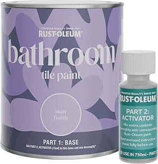 Rust-Oleum Beige Water-Resistant Bathroom Tile Paint in Matt Finish - Oyster 750ml