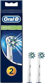 Oral-B Crossaction Toothbrush Heads Pack Of 2 Replacement Refills For Electric Rechargeable Toothbrush