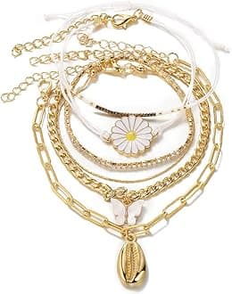 Shining Diva FashionLatest Stylish Multilayer Gold Plated Bangle Bracelet for Women and Girls, One Size, Gold Plated, No Gemstone