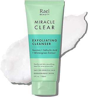 - Rael Miracle Clear Facial Cleanser – Makeup Remover, Daily Face Wash, Gentle Deep Pore Cleansing Korean Skin Care for Oily & Combination Skin (Exfoliating Cleanser, 5.1 fl. oz)