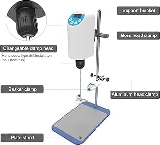 JOANLAB Digital Overhead Stirrer Mixer Electric Laboratory Industrial Liquid Mixer Stirring 10,000mPa.s,10L,100-2000RPM Adjustable