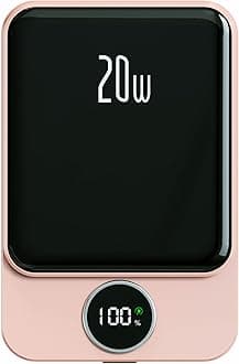 Magnetic Portable Charger, 10000mAh Power Bank with PD 20w Fast Charging, USB C in&Out Battery Pack, Compatible with Mag-Safe for iPhone 16/15/14/13/12 Pro/Pro Max Series, Samsung, Android, and More