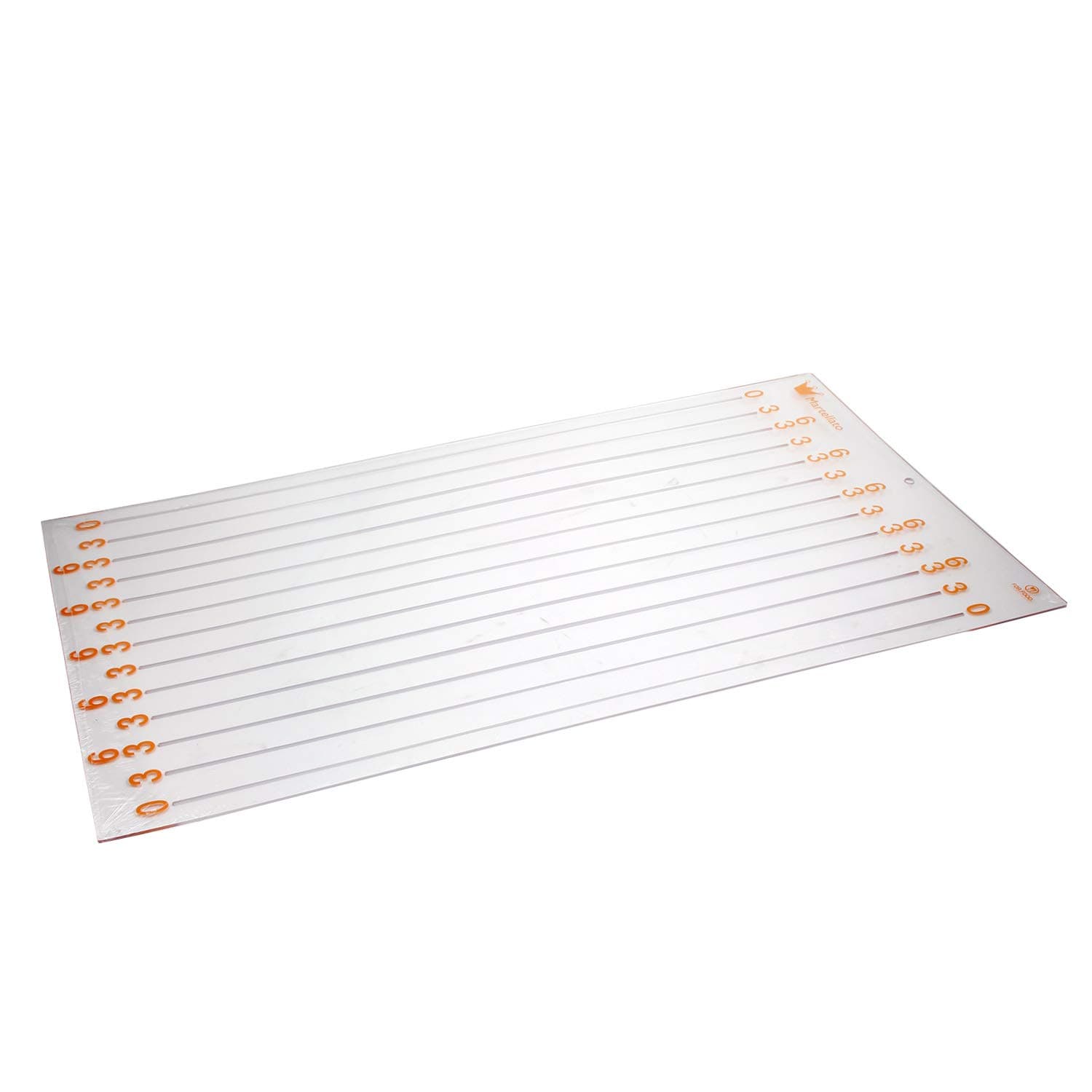 MartellatoTransparent Plastic Rectangular Baking Pan, 3 & 6 Cm Cutting Strips