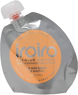 8 Oz / 236 Ml: Iroiro Premium Natural Semi-Permanent Hair Color 320 Neon Orange (8Oz)