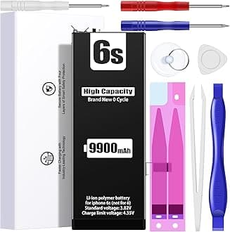 EMNT (8000mAh Battery for iPhone 6s (2024 New Version),(Model: A1633 A1688 A1700) Replacement Battery with High Capacity for iPhone 6s with Full Remove Repair Tool Kit