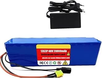 48V 20Ah E-Bike Lithium Ion Battery Pack 13S3P Electric Bicycle Battery Built-in BMS for 250W 300W 350W 500Wmotor with 54.6V 2A Charger T+DC