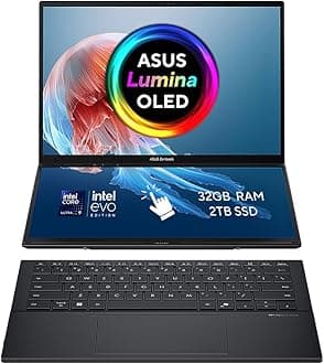 Zenbook Duo 14 OLED UX8406CA Laptop | 14.0" 120Hz 3K Dual-OLED Touchscreen | Intel Core Ultra 9-285H | 32GB RAM | 2TB SSD | Detachable Keyboard | Windows 11