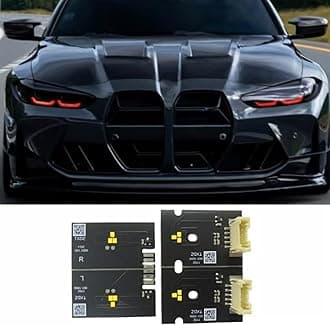 4pcs Angel Eye LED Boards Fit For 2021 2022 2023 BMW 4 Series G22 G26 G82 M4 G80 M3 Headlight Daytime Running Light, Golden Eye LED Headlight DRL Chips (Red, LED Headlight)