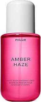 PHLUR Amber Haze Body Mist Spray for Hair and Body, for Women and Men, Fragrance Notes of Amber, Jasmine, Saffron and Vanilla