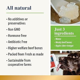 Bone Broth for Dogs & Cats | Beef | 100% Natural | Cupboard Friendly | Highly Nutritious Rich in Collagen, Protein and Amino Acids | Super premium 3 x 500ml