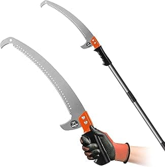 Walensee 4.3m High Branch Saw, Lightweight Stainless Steel High Branch Cutting Scissors, Telescopic High Branch Saw, Manual Pruning, High Branch Cutting Saw, Blade Included, Saw, High Branches,