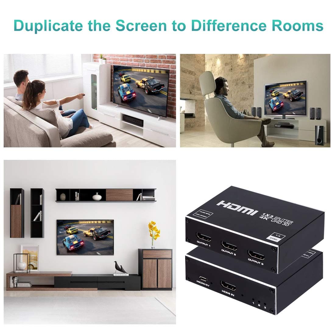 1x3 HDMI Splitter