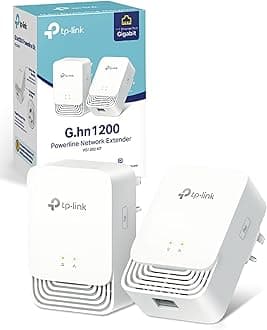 PG1200 KIT Advanced Protocol G.hn 1200 Mbps Powerline Adapter Kit, 1+1 Gigabit Ethernet Port, Power Save, Powerline WiFi Extender, Not Works with HomePlug AV/AV2, 8K Streaming, Plug & Play
