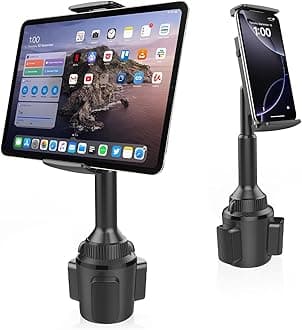 APPS2Car Cup Holder Tablet Mount, 2-in-1 Cup Holder Car Cradle Adjustable Tablet Car Mount Holder for Car/Truck Compatible with 4.3-11 inch Tablets, Apple iPad Mini/Air/Pro, iPhone, All Smartphones