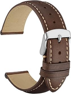 Wocci Watch Strap, 0.55, 0.63, 0.71, 0.75, 0.79, 0.83, 0.87, 0.91, 0.94 inch (14, 16, 18, 19, 20, 21, 22, 23, 24mm), Replacement Band, Vintage Leather Watch Band, Genuine Leather
