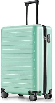 NINETYGOCarry on Lightweight Luggage 22 X 14 X 9 Airline Approved, 20 Inch Luggage for 3-5 Days Travel, Double Spinner Wheels, 100% Hardshell PC, TSA Lock (Jade Green, Rhine)