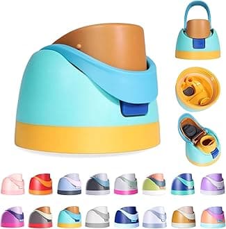 Replacement Lid for Owala, Compatible with Owala Cup 16oz 24oz 32oz 40oz, One Button Water Bottle Top Lid Replacement Accessory, Leakproof, BPA-Free, Foggy Tide (Yellow-Green)