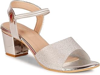 Women's Sequins Block Heels Fashion Sandals for Women & Girls latest Collection & Stylish ComfortableAB35.