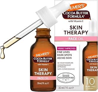 Cocoa Butter Formula Moisturizing Skin Therapy Oil for Face with Vitamin E, C & 10 Pure Facial Oils Blend, Rosehip Oil Fragrance, 1 Ounce