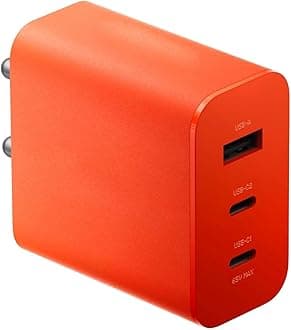 65W GAN Charger Compatible with Phone All Model Support Adapter Only (65W Orang)