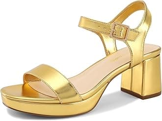 DREAM PAIRS Women's Platform Heels Block Chunky Open Toe Ankle Strap Heel Fashion Wedding Party Dress Sandals Shoes