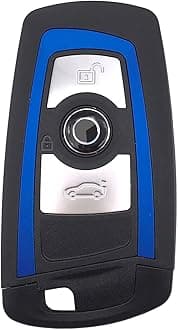 Keyless Entry Remote Control Key Fob Case Cover replacement for BMW 1 2 3 4 5 6 7 Series X3 M2 F Series 235ix 320 E90 E92 E93 X5 F10 F20 F30 F40 (Blue 3 Buttons)