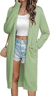 GRACE KARINEssential Solid Open Front Maxi Long Knitted Cardigan Sweater for Women