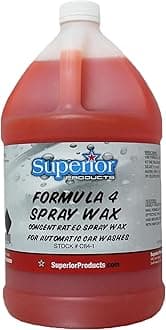 Superior Products Formula 4 Spray Wax 1 Gal Concentrate for Car Wash Water Repellence