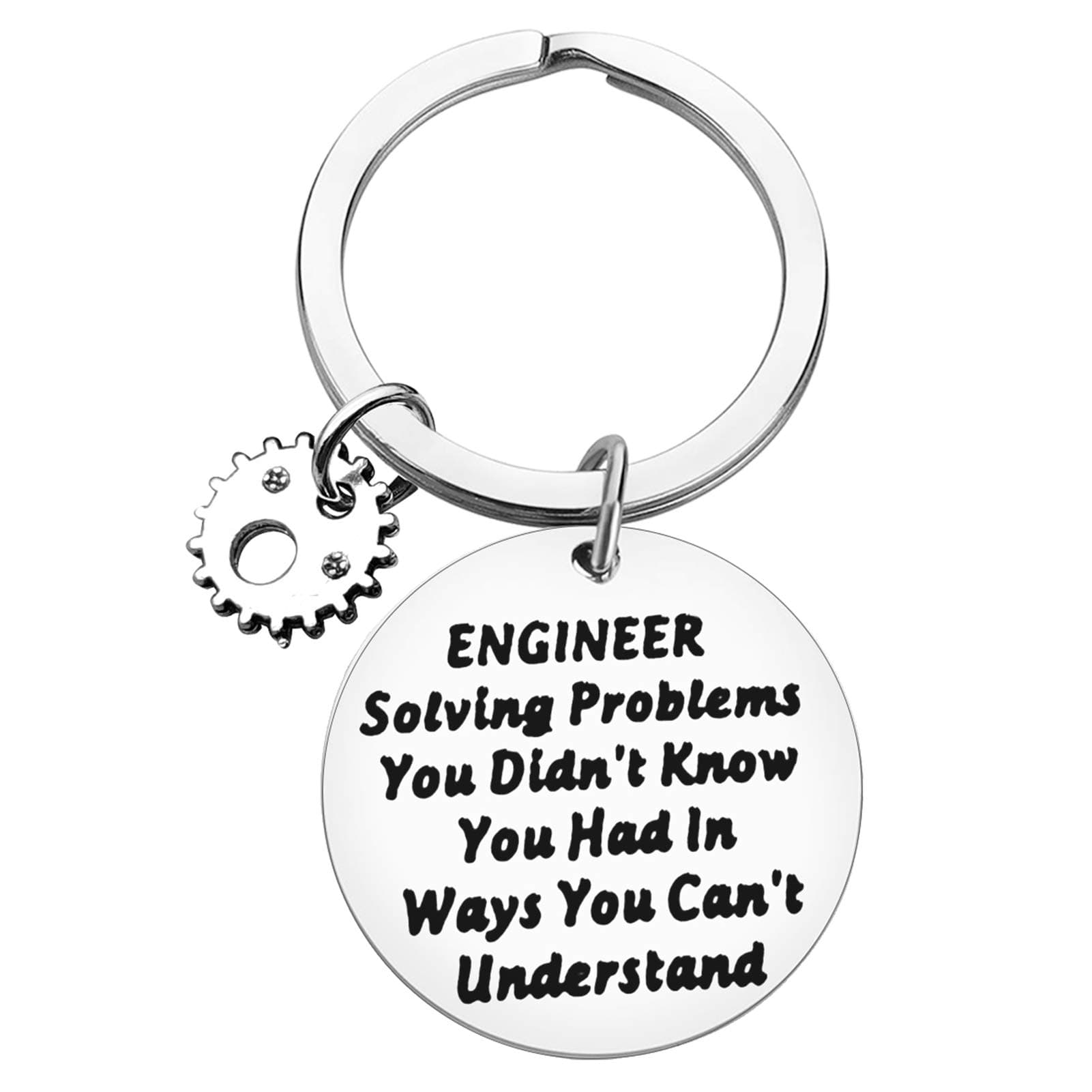 Dabihu Engineering Student Keychain Gift Engineer Solving Problems You Didn't Know Keyring Appreciation Mechanical Architect Construction Engineer Gift Engineering School Graduation Gifts