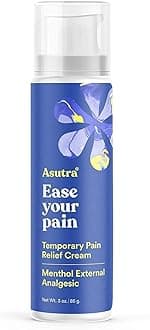 ASUTRA Relief Cream, Cooling Sensation, Temporary Relief from Muscle Discomfort and Soreness, 4% Menthol, Arnica Montana, MSM, 3 oz