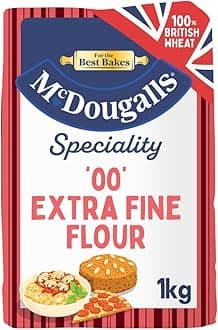 McDougalls 00 Grade Premium Plain Flour Finely Milled For Smoother Results, 1 kg Bag (Pack of 1)