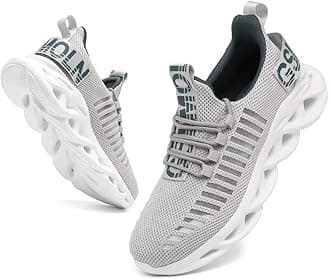 Jakcuz Women's Lace Up Walking Shoes Breathable Ultra Lightweight Sport Casual Ladies Girls Fashion Platform Sneakers