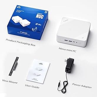 NIMO Mini PC Desktop, 16GB RAM 512GB SSD 12th Gen N100(Beat i3 1115G4) Mini Desktop Computers with USB3.2 BT5.2 WiFi 6, 4K Triple-Monitor Display Micro Computer for Student Home Office Win 11