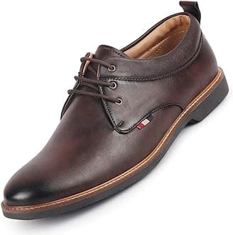 FAUSTO Men's Formal Lace Up Oxford Shoes with TPR Welted Sole