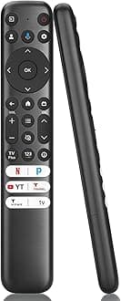 Replacement TCL TV Remote Control for Smart TVs LED LCD Smart TV, TCL Remote Control RC813 Compatible with Q6/Q7/QM8/S3/S4 Series with Netflix, YouTube, and more 6 Buttons (No Voice Control)