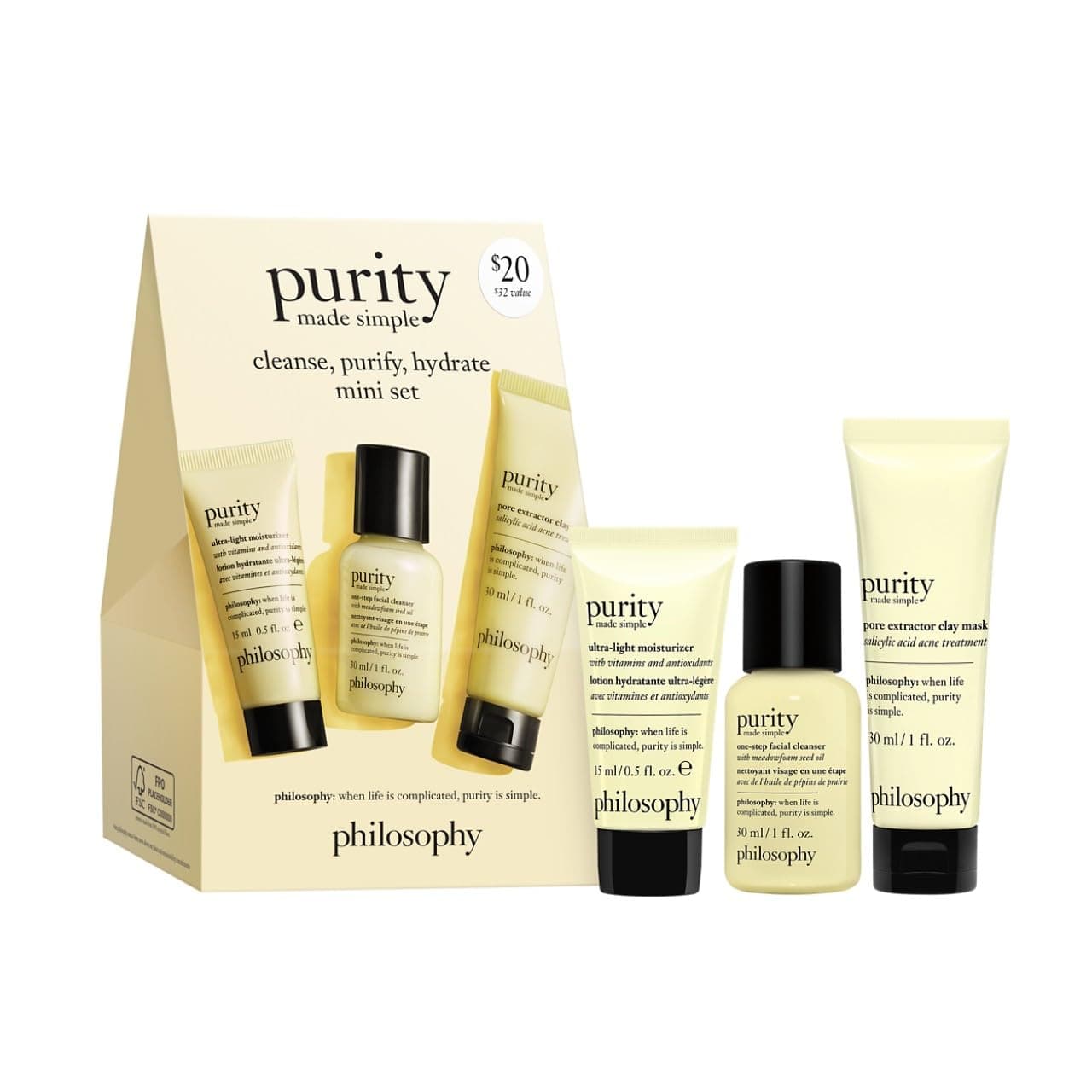 purity made simple cleanse, purify, hydrate mini set