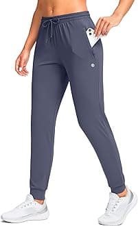 Women's Joggers Pants with Zipper Pockets Tapered Running Sweatpants for Women Lounge, Jogging