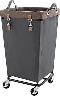 160L Laundry Basket with Wheels, Large Rolling Hampers for Clothing Organizer, Dirty Clothes Basket for Hotel, Home, Closet, Dorm, Grey