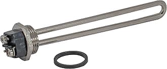 Eastman 120V x 1500W Straight Electric Water Heater Element High Watt Density, Hot Water Heating Element with Copper Sheath, Screw Mount & Gasket, 60061